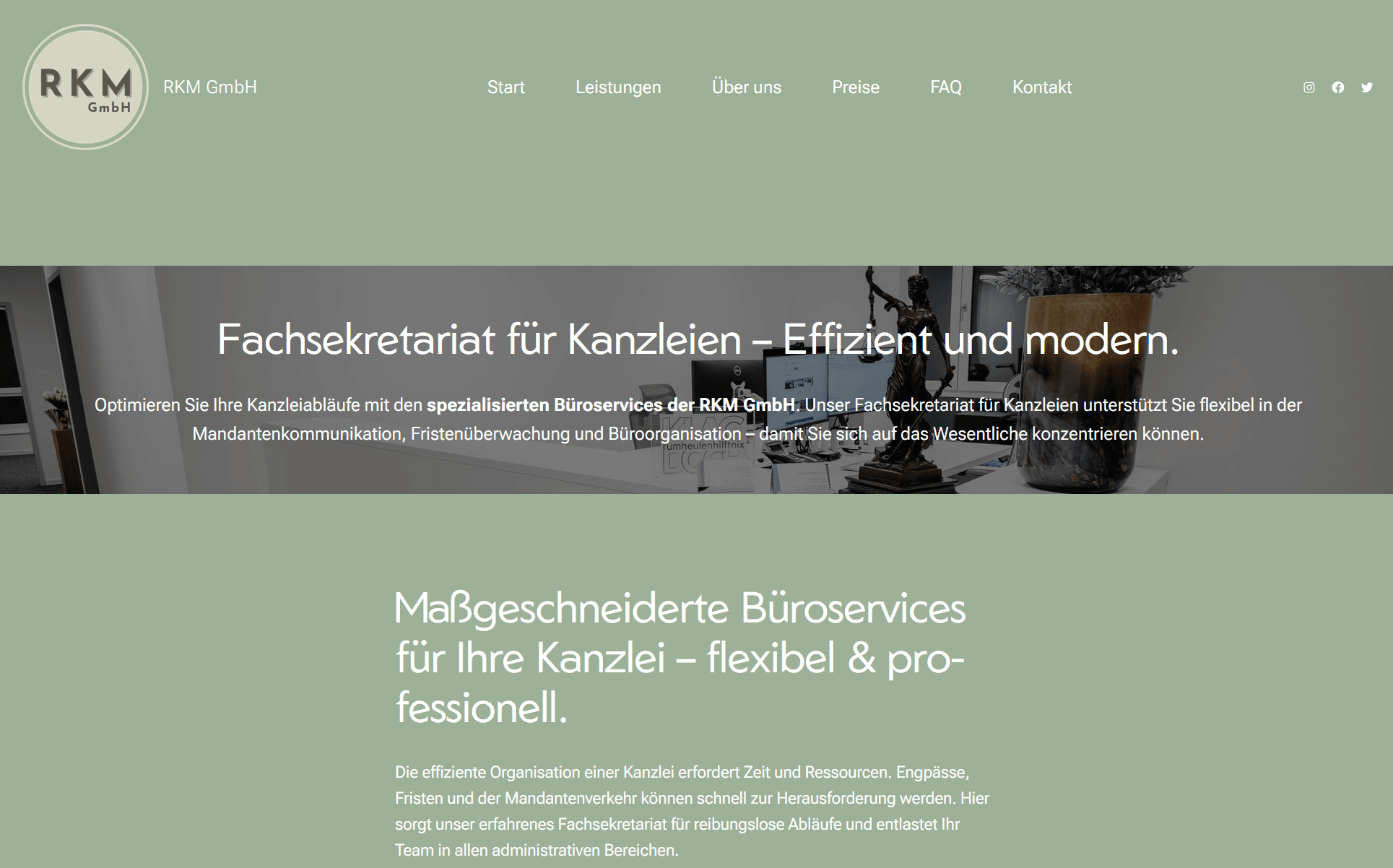 Website RKM Büroservices